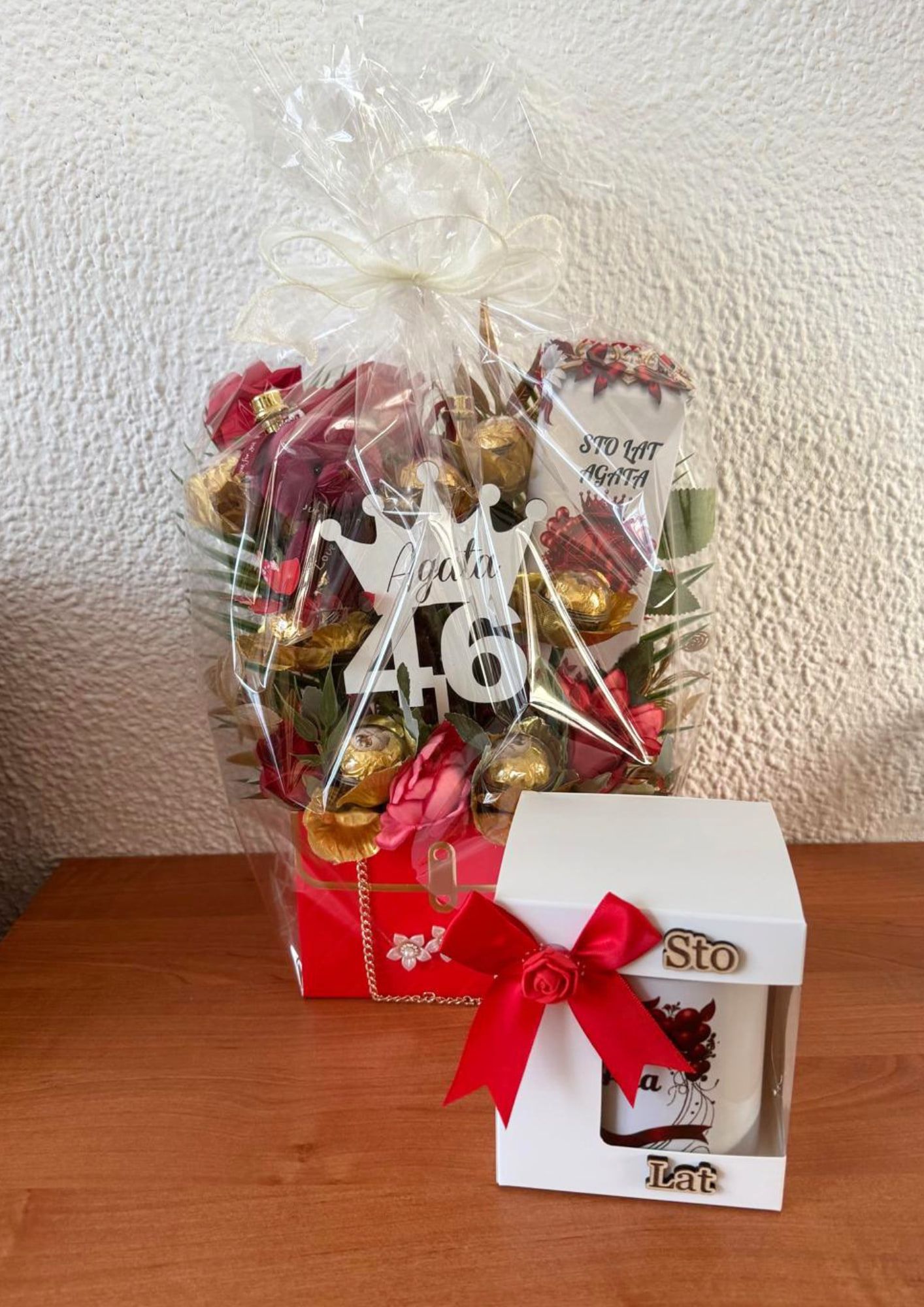 Cadeauboeket voor een 40e verjaardag met bijpassende mok