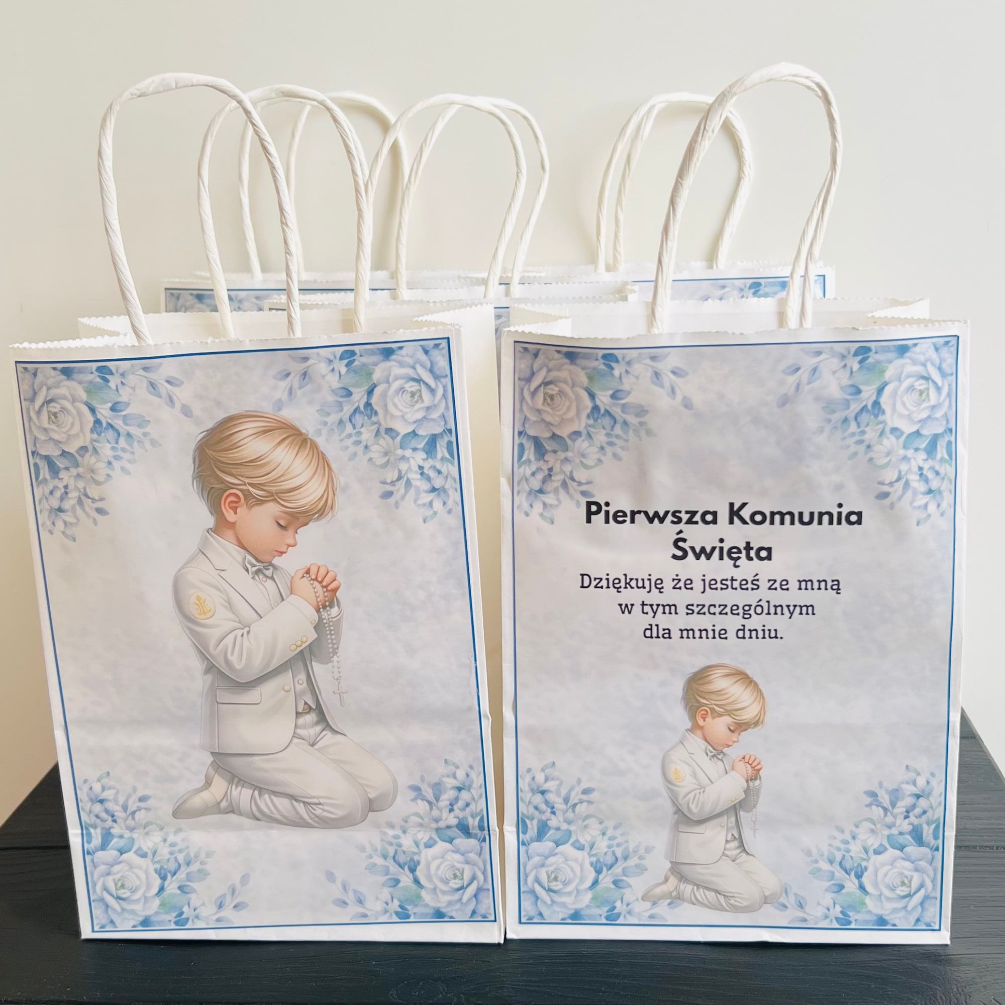 Bedanktasjes voor communiegasten met persoonlijke tekst