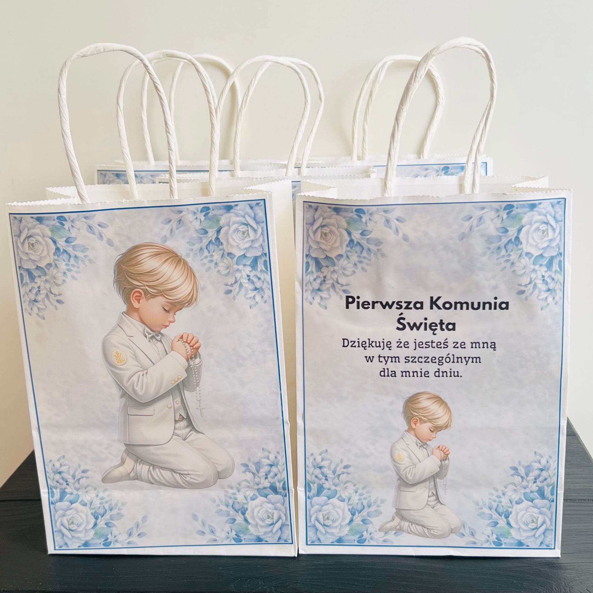 Bedanktasjes voor communiegasten met persoonlijke tekst