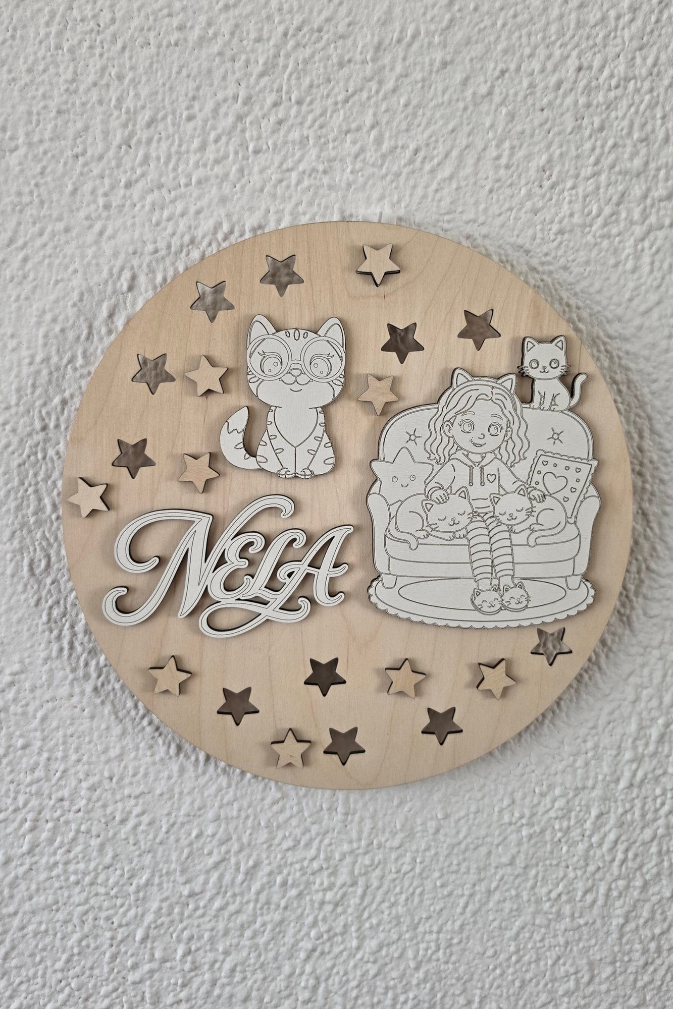 Naambord ‘Nela’ bij daglicht